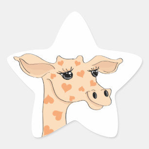 Giraffe-Star-Sticker Stern-Aufkleber