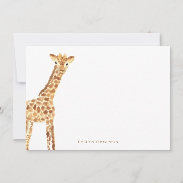 Giraffe Stationery Mitteilungskarte (Vorderseite)