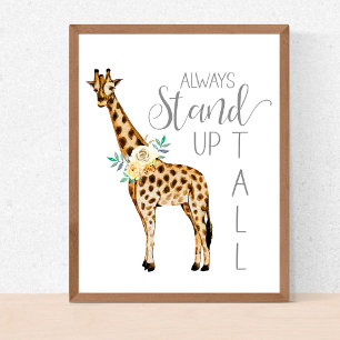 Giraffe stehen immer hoch aufgerichtet Moderne Was Poster