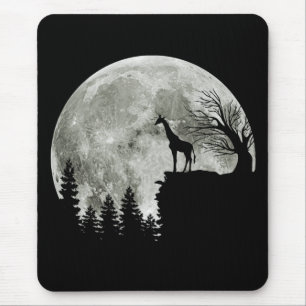 Giraffe Stehend auf MondHalloween-Geschenk für sie Mousepad
