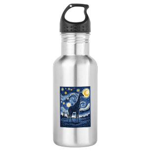 Giraffe Sternennacht Vintage Edelstahlflasche
