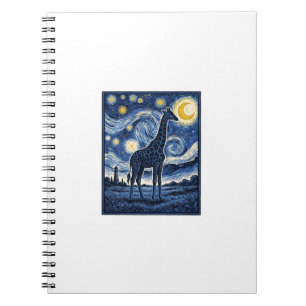 Giraffe Sternennacht Vintage Notizblock