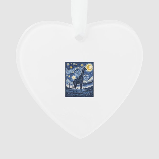 Giraffe Sternennacht Vintage Ornament (Vorderseite)
