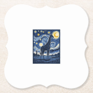 Giraffe Sternennacht Vintage Untersetzer