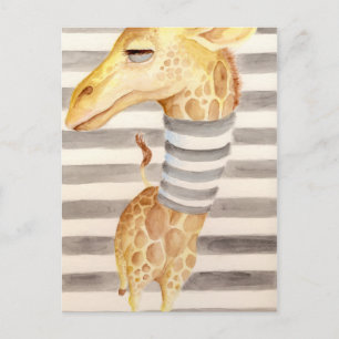 Giraffe Streifen Postkarte