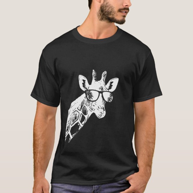 Giraffe sunglasses giraffe love vacation animal fa T-Shirt (Vorderseite)