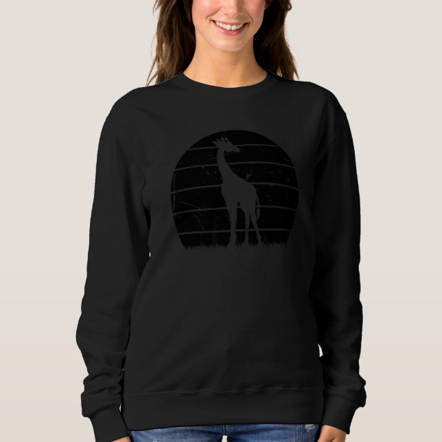 Giraffe Sunset Giraffe  Cute Giraffe Sweatshirt (Vorderseite)