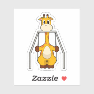 Giraffe Swing Aufkleber