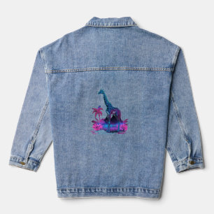 Giraffe Synthwave Vaporwave Art Jeansjacke
