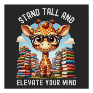 Giraffe-T - Shirt, Natureleber-Shirt, Tierdruck Poster