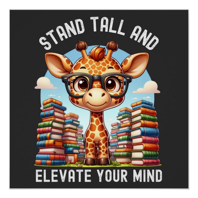 Giraffe-T - Shirt, Natureleber-Shirt, Tierdruck Poster (Vorderseite)