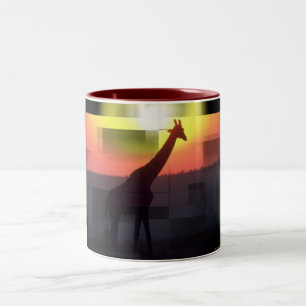 Giraffe-Tasse Zweifarbige Tasse