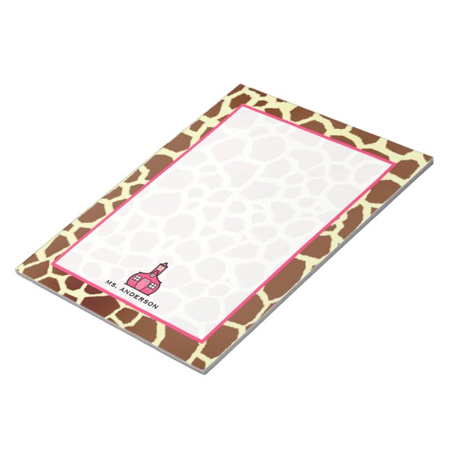 Giraffe Teacher Notepad Notizblock (angewinkelt)