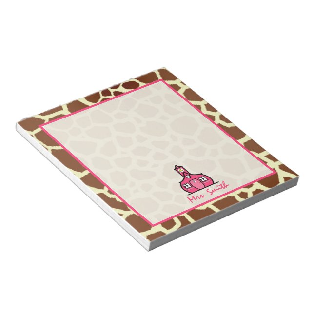 Giraffe Teacher Notepad Notizblock (angewinkelt)