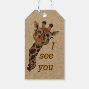 Giraffe.Text.Ich sehe dich Geschenkanhänger