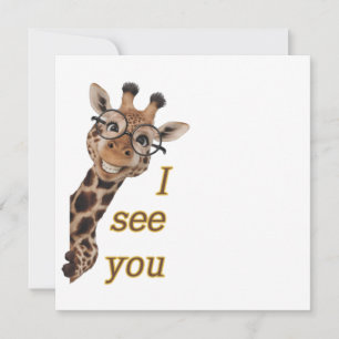 Giraffe.Text.Ich sehe dich Karte