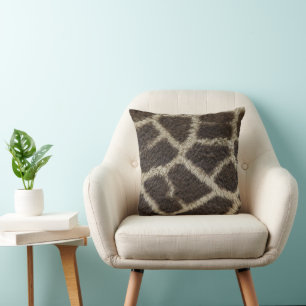 Giraffe Tier Fell Haut Textur wild Leder Muster Kissen
