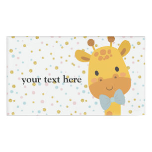 Giraffe, Tier Namenschild