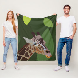 Giraffe Tierdarstellung Fleecedecke