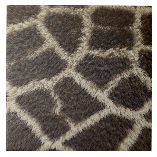 Giraffe Tierfell Haut Textur wild Leder Muster Fliese (Vorderseite)