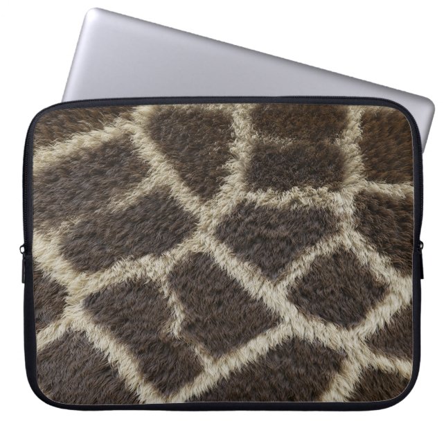 Giraffe Tierfell Haut Textur wild Leder Muster Laptopschutzhülle (Vorderseite)