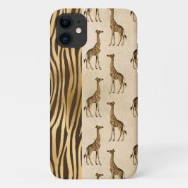 Giraffe & Tiger Print Gold Brown Hübsch Chic Case-Mate iPhone Hülle