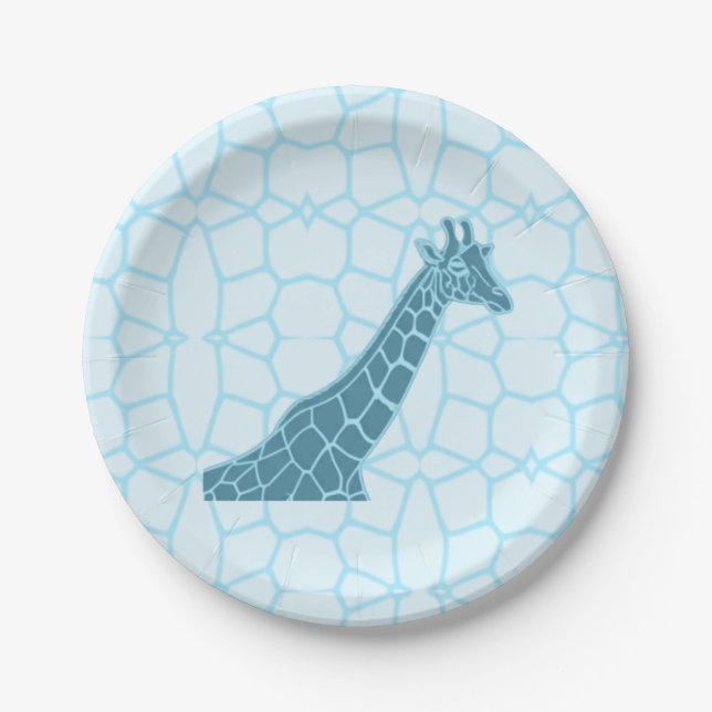 Giraffe Tower Birthday Pappteller (Vorderseite)