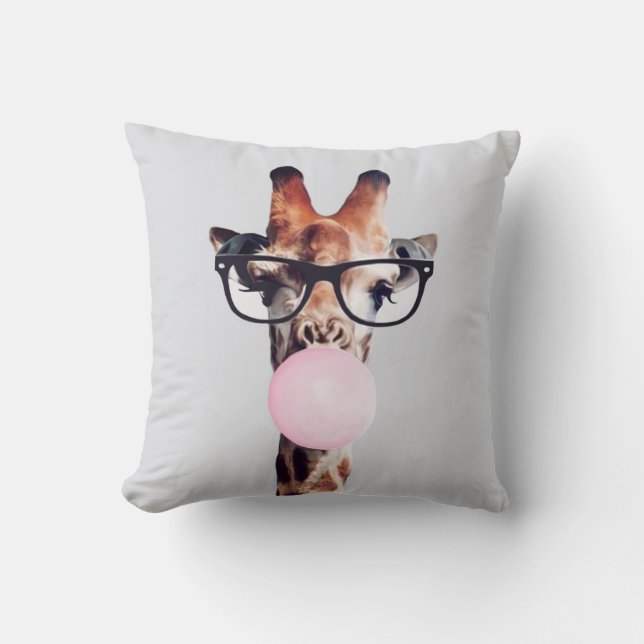 GIRAFFE TRAING GLASSES BLUTEN EIN PINKBUBBLE GUM KISSEN (Vorderseite)
