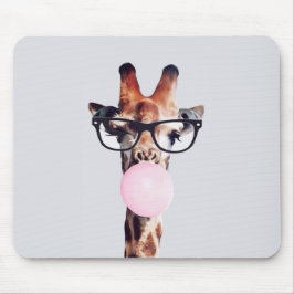 GIRAFFE TRAINGGASEN, DIE EIN PINKBUBBLEGUM BLÖTEN MOUSEPAD