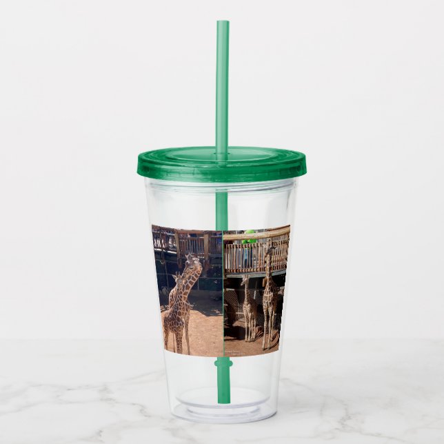 Giraffe Tumbler Acryltrinkbecher (Vorderseite)
