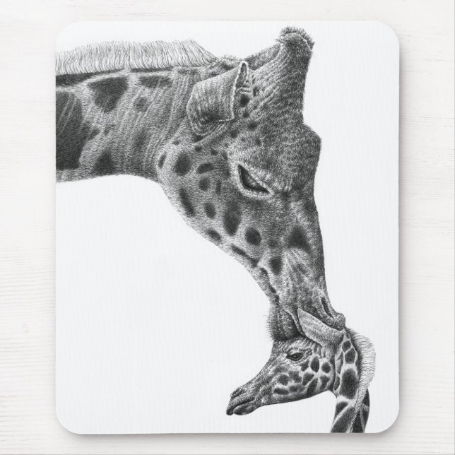 Giraffe u. Kalb Mousepad (Vorne)