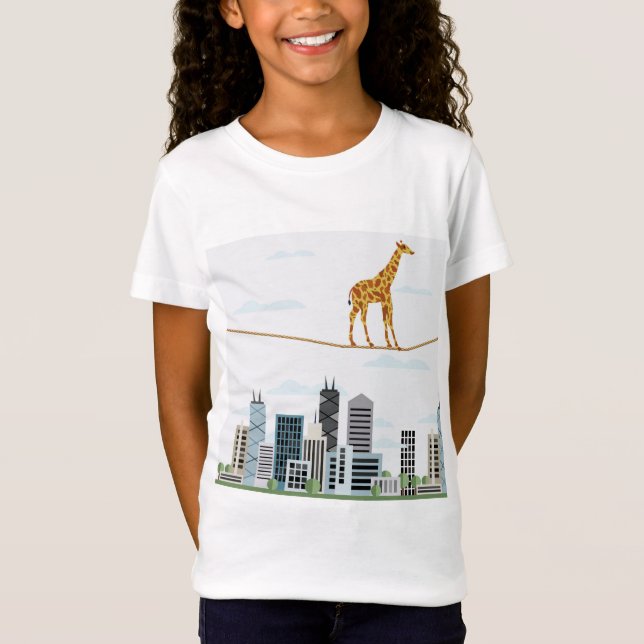 Giraffe überwindet Angst T-Shirt (Vorderseite)