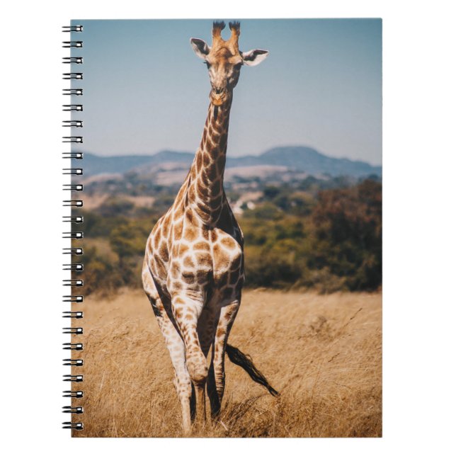 GIRAFFE UMGEBEN VON BROWN GRASS NOTIZBLOCK (Vorderseite)