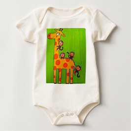 Giraffe und Affen Baby T-shirt