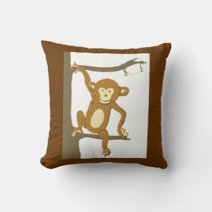 Giraffe und Affenamerikanisches MoJo-Pillow Kissen