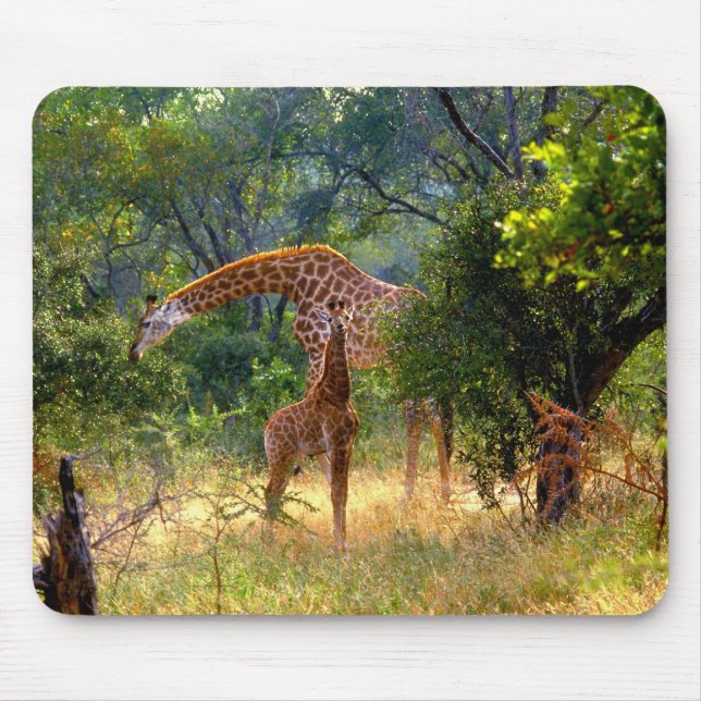 Giraffe und Baby Mousepad (Vorne)