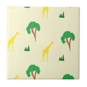 Giraffe und Baum Muster Fliese