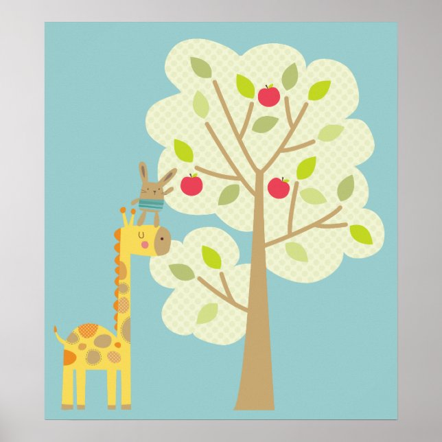 Giraffe und Bunny Poster (Vorne)