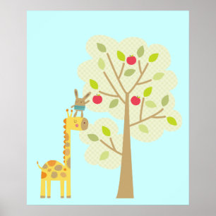 Giraffe und Bunny Poster