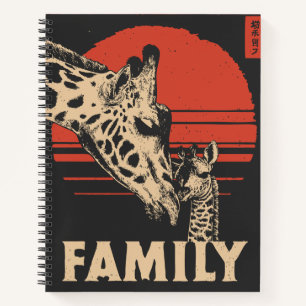 Giraffe und Calf - Tall Grace und Tender Safari Notizbuch