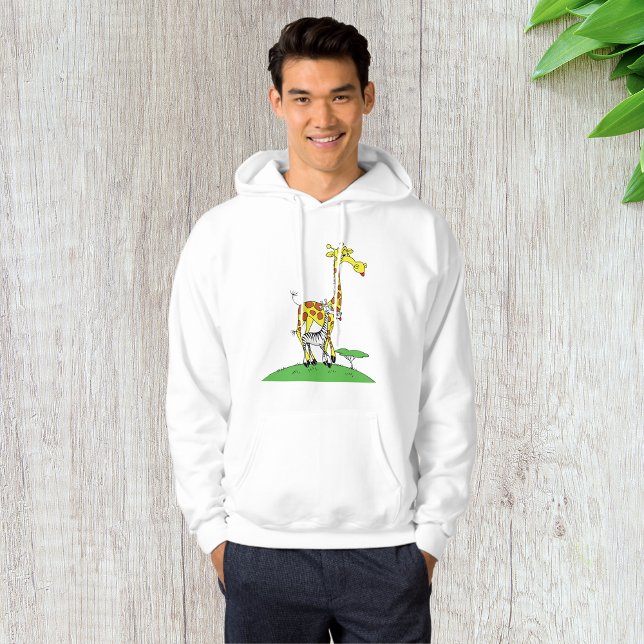 Giraffe und eine Zebra Mens Hoodie (Von Creator hochgeladen)