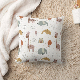 Giraffe und Elefant Kissen