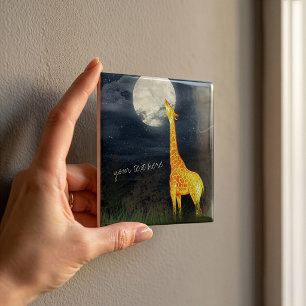 Giraffe und Mond Individuelle Keramik-Fotofliese Fliese