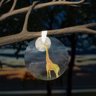 Giraffe und Mond | Plexiglas Ornament