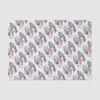 Giraffe und Weihnachtsmann-Weihnachten Seidenpapier