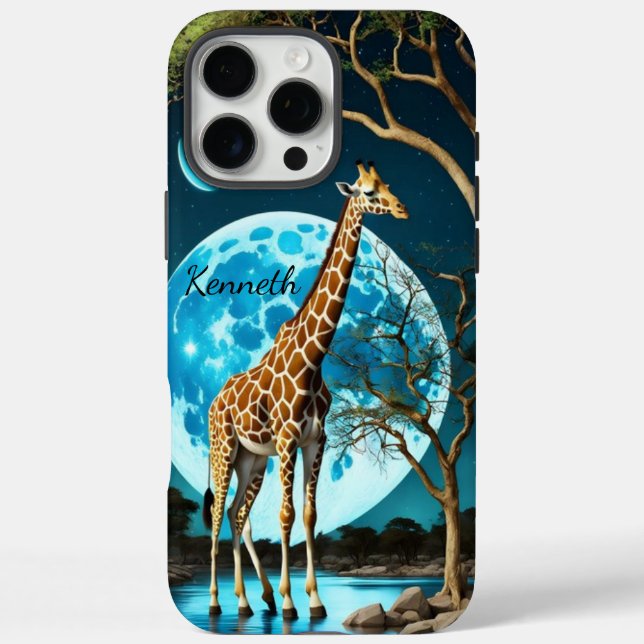 Giraffe Under Blue Moon Case-Mate iPhone Hülle (Rückseite)