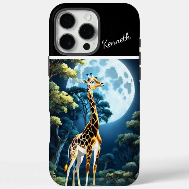 Giraffe unter Mondlicht Case-Mate iPhone Hülle (Rückseite)