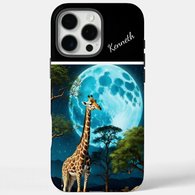 Giraffe unter Mondlicht Case-Mate iPhone Hülle (Rückseite)