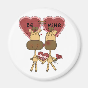 Giraffe Valentine Liebe T - Shirt und Geschenke Magnet