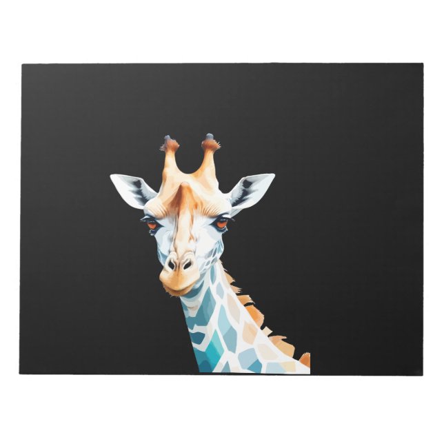 Giraffe Vector Art mit lebhaften Farben Notizblock (Vorderseite)